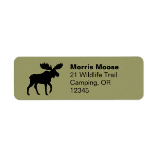 Etiqueta Moose Silhouette Wildlife Devolver Rótulos de Ende