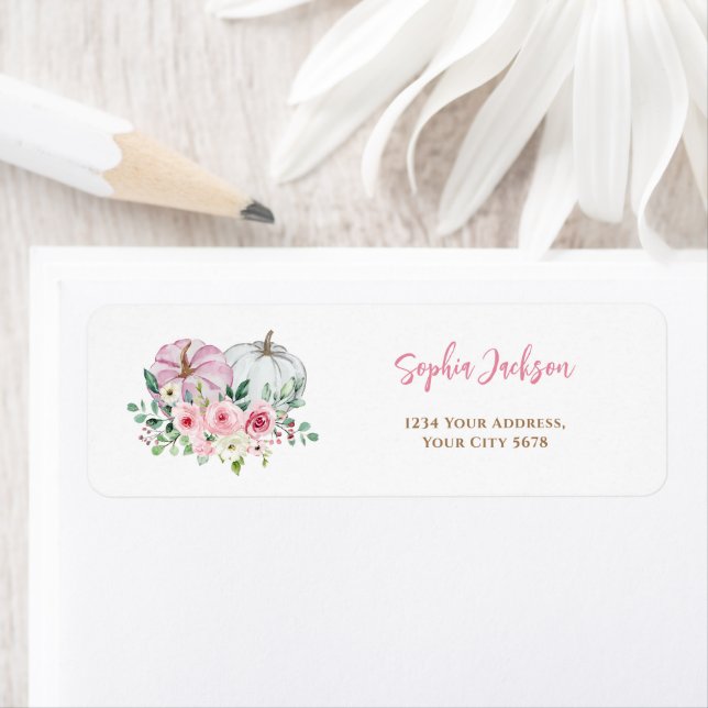 Etiqueta Morada de Abóbora Rosa (Insitu)