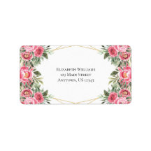 Morada de Devolução das Flores de Aquarela Rosa