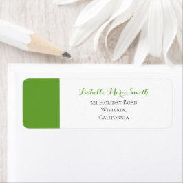 Etiqueta Morada de Devolução de Casamentos Verdes e Brancos