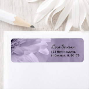 Etiqueta Morada de devolução de Gerber Daisy, Roxo Pálido