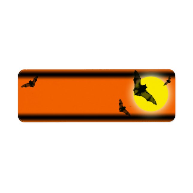 Etiqueta morcegos de halloween (Frente)