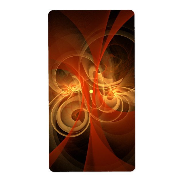 Etiqueta Morning Magic Abstrato Art Fractal (Frente)