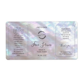 Etiqueta Mother-of-pearl Shimmering Serum Label