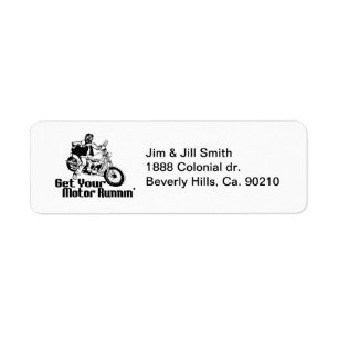 Etiqueta Motocicleta de Runnin do motor