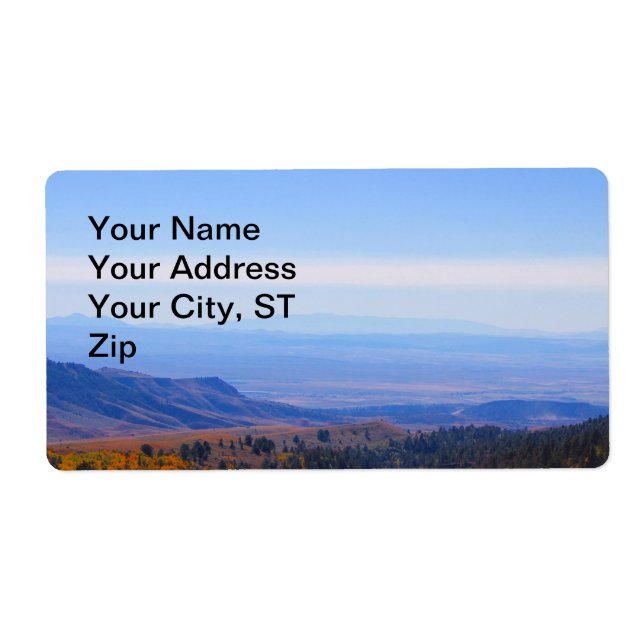 Etiqueta Mountain picture customizable address label (Frente)