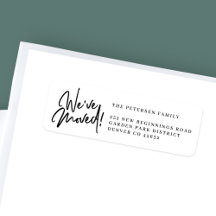 Movimentamos um simples rótulo de endereço de reto