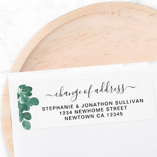 Etiqueta Mudança De Endereço Eucalyptus Return Address
