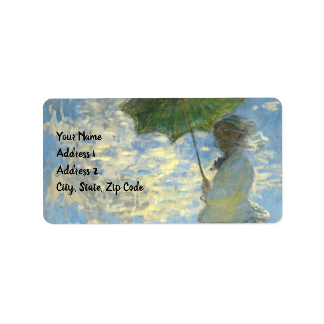 Etiqueta Mulher Monet com Parasol (Frente)