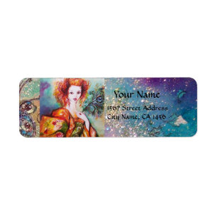 ETIQUETA MULHER ROMÂNTICA COM PENA DE PAZ ESPUMANTE