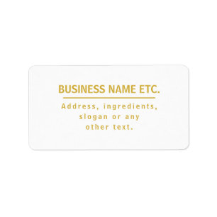 Etiqueta multiuso Dourada e branca