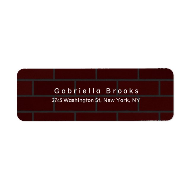 Etiqueta Muralha Única de Cinzas Vermelhas Elegante Moderna (Frente)