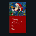 ETIQUETA MUSICAL CHRISTMAS NIGHT/PAPAIS NOEIS BUGLER<br><div class="desc">Pintura colorida,  branca e artística em acrílico para o Natal.</div>