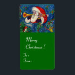 ETIQUETA MUSICAL CHRISTMAS NIGHT/PAPAIS NOEIS BUGLER<br><div class="desc">Pintura colorida,  branca e artística em acrílico para o Natal.</div>