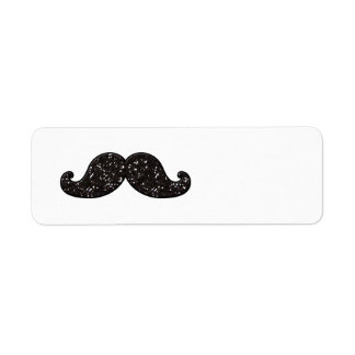 ETIQUETA MUSTACHE PRETO DIVERTIDO