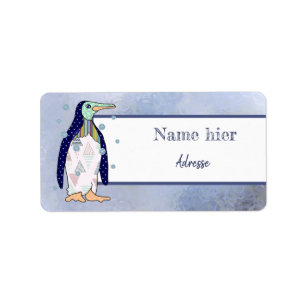 Etiqueta Musterpinguin Adressaufkleber