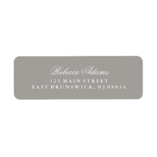 Etiqueta Na moda e Cinza profunda elegante