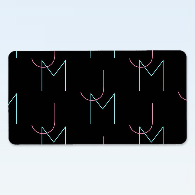 Etiqueta Na moda Editável Qualquer Duas Iniciais Modernas e (Criador carregado)