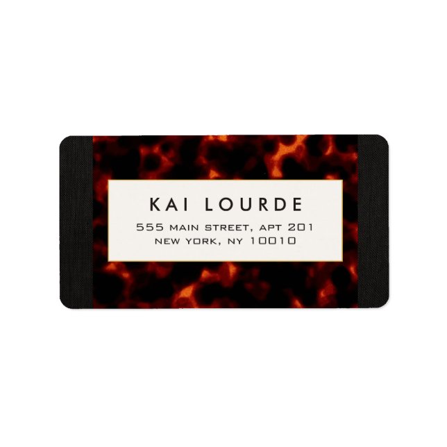 Etiqueta Na moda Elegante TortoisesInferno (Frente)