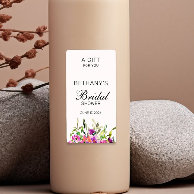 Etiqueta Na moda Floral Chá de panela Sanitizer (Criador carregado)