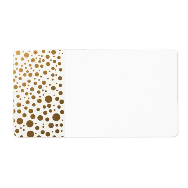 Etiqueta Na moda Gold Foil Confetti Pontos (Frente)