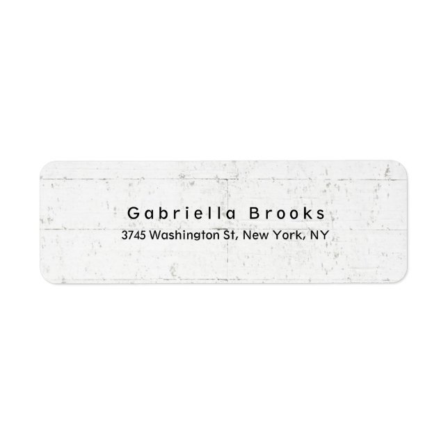 Etiqueta Na moda Moderna, Parede de Cinzas de Luz Elegante  (Frente)