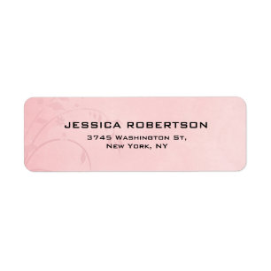 Etiqueta Na moda moderno elegante liso cor-de-rosa