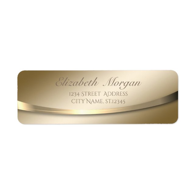 Etiqueta Na moda moderno elegante sofisticado, Dourado (Frente)