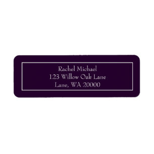 Etiqueta Na moda Plum e Prata