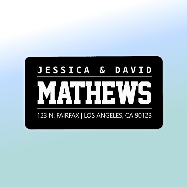 Etiqueta Na moda preto e branco creativo a frio (Criador carregado)