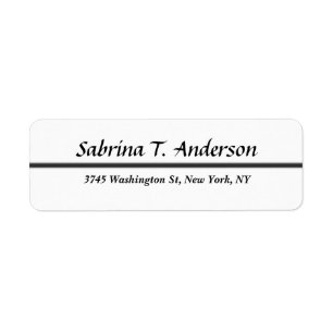 Etiqueta Na moda White Professional Elegant Script Modern