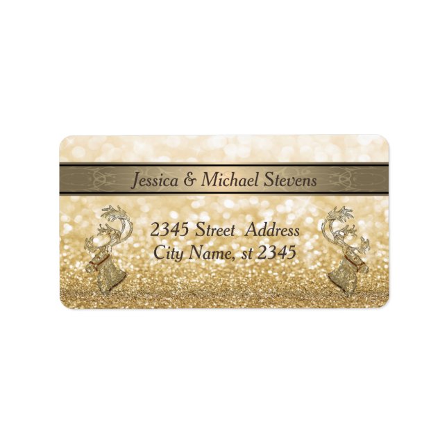 Etiqueta Nadeiras de férias elegantes e modernas (Frente)