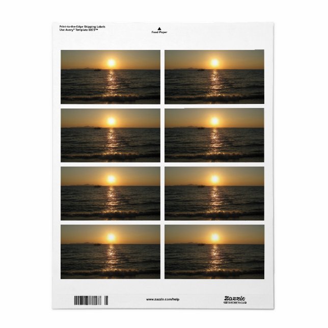 Etiqueta Naklua Beach Sunset. Pattaya, Chonburi, Tailândia (Toda a folha)