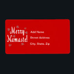 Etiqueta Namaste Christmas<br><div class="desc">Feliz Natal Dons de Namaste e acessórios de nomes de férias.</div>