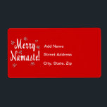 Etiqueta Namaste Christmas<br><div class="desc">Feliz Natal Dons de Namaste e acessórios de nomes de férias.</div>