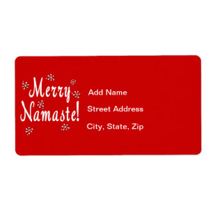 Etiqueta Namaste Christmas