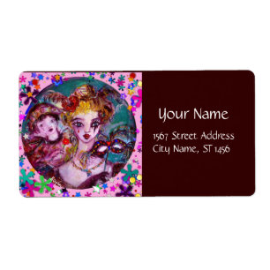 ETIQUETA NAMORADOS VENETIANO DO MASCARADA CONFETTI