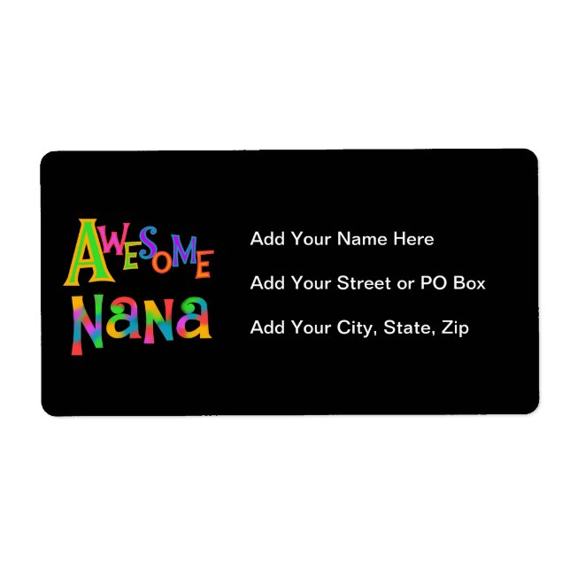 Etiqueta Nana T-shirts e presentes incríveis (Frente)