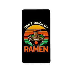 Etiqueta Não Toque Amante de Ramen