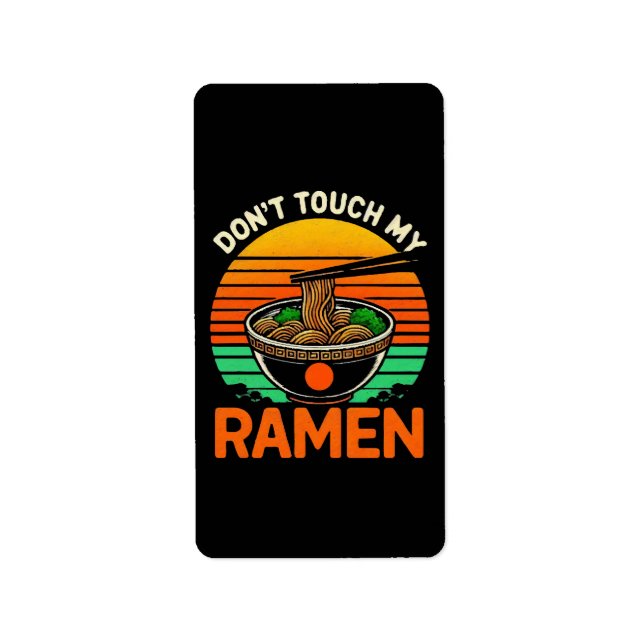 Etiqueta Não Toque Amante de Ramen (Frente)