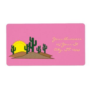 Etiqueta Nascer do sol verde Thunder_Cove do deserto do