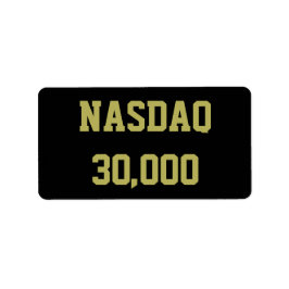 Etiqueta NASDAQ 30000 Stock Market Celebration
