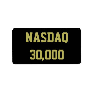 Etiqueta NASDAQ 30000 Stock Market Celebration