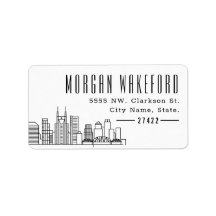 Nashville Modern Deco Skyline Large