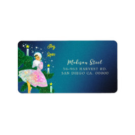 Etiqueta Natais vintages brilho iridescente