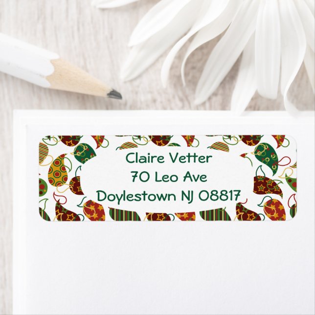 Etiqueta Natais vintages Paisley (Insitu)