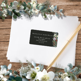 Etiqueta Natal Botânico Alegre Personalizado