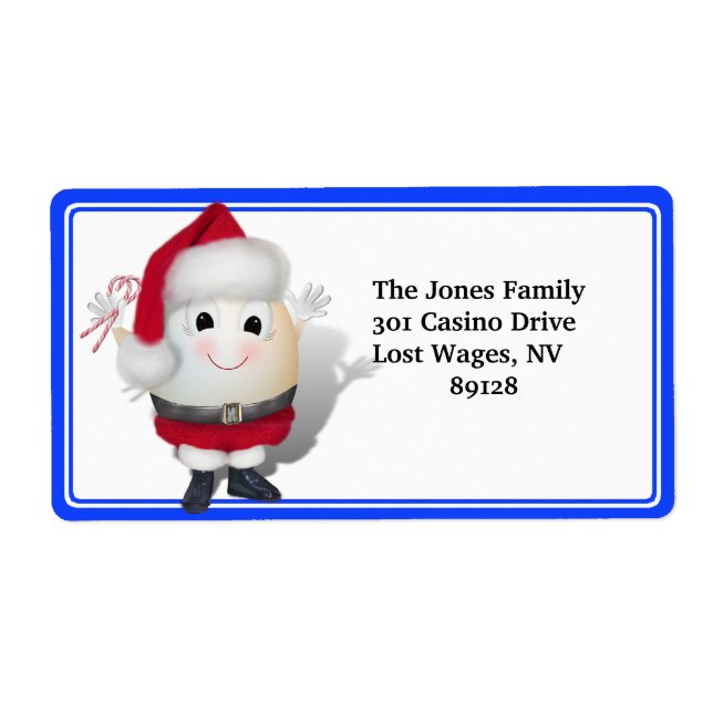 Etiqueta Natal brilhante (Frente)