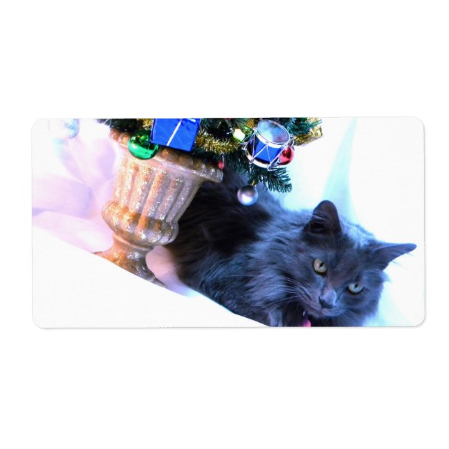 Etiqueta Natal cinzento (Frente)