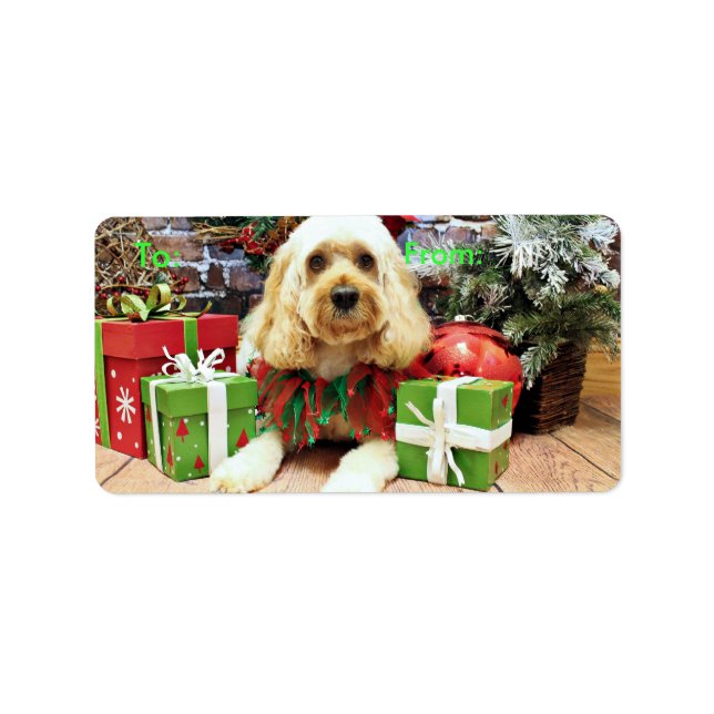 Etiqueta Natal - Cockapoo - Buddy (Frente)